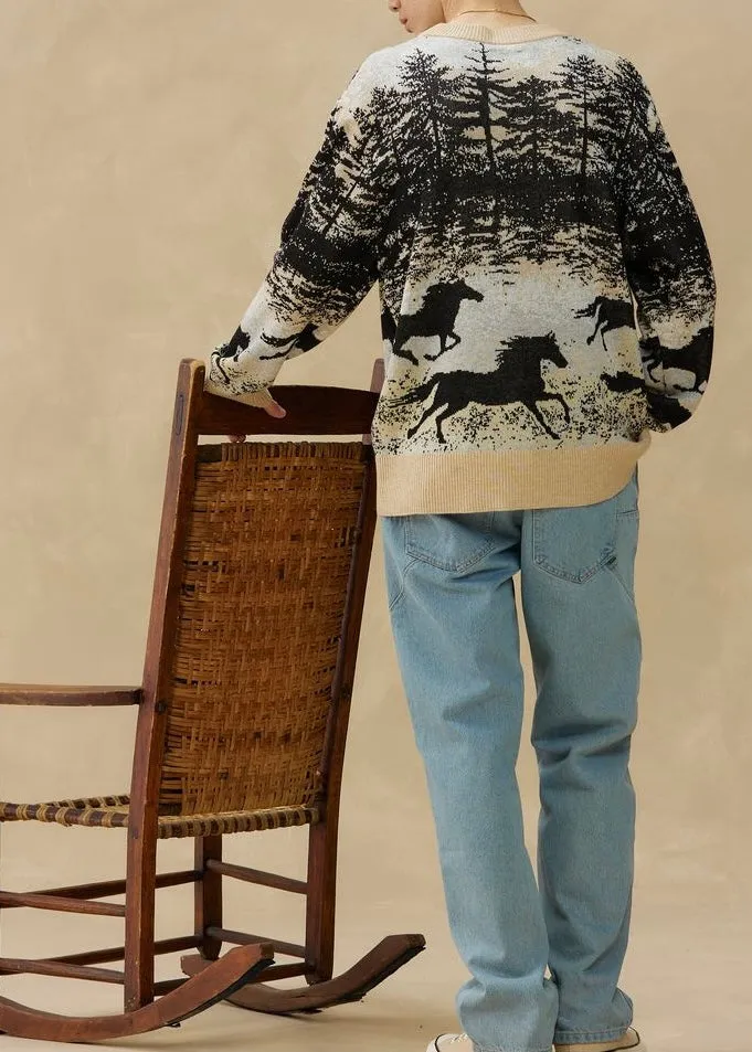 Jacquard Knit Sweater