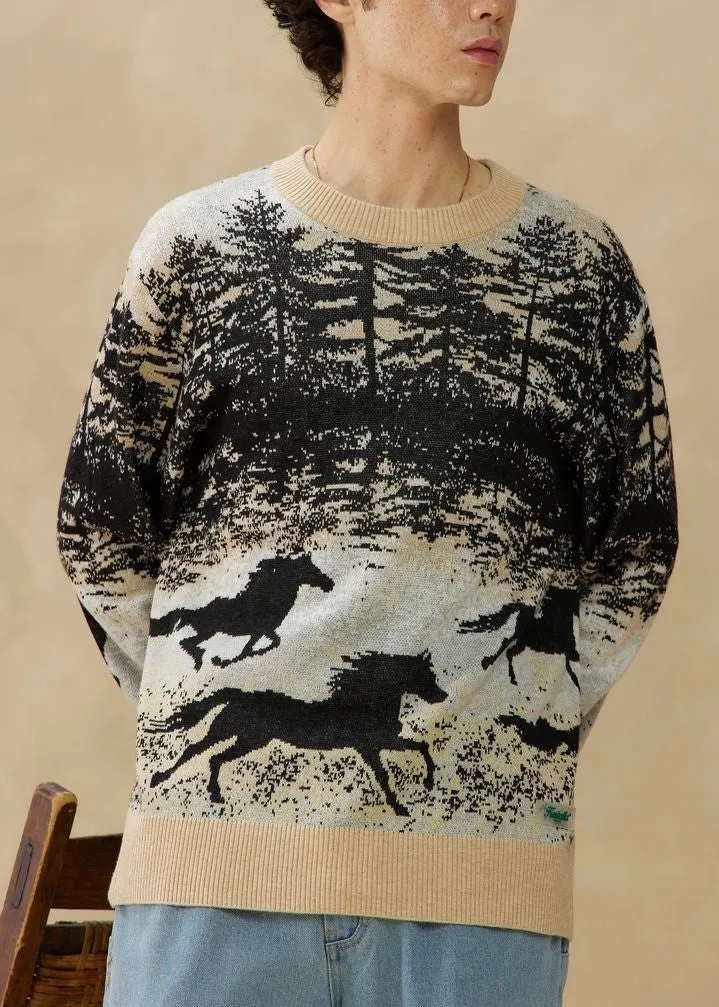 Jacquard Knit Sweater