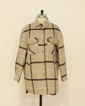Plaid Shacket - Oat Plaid