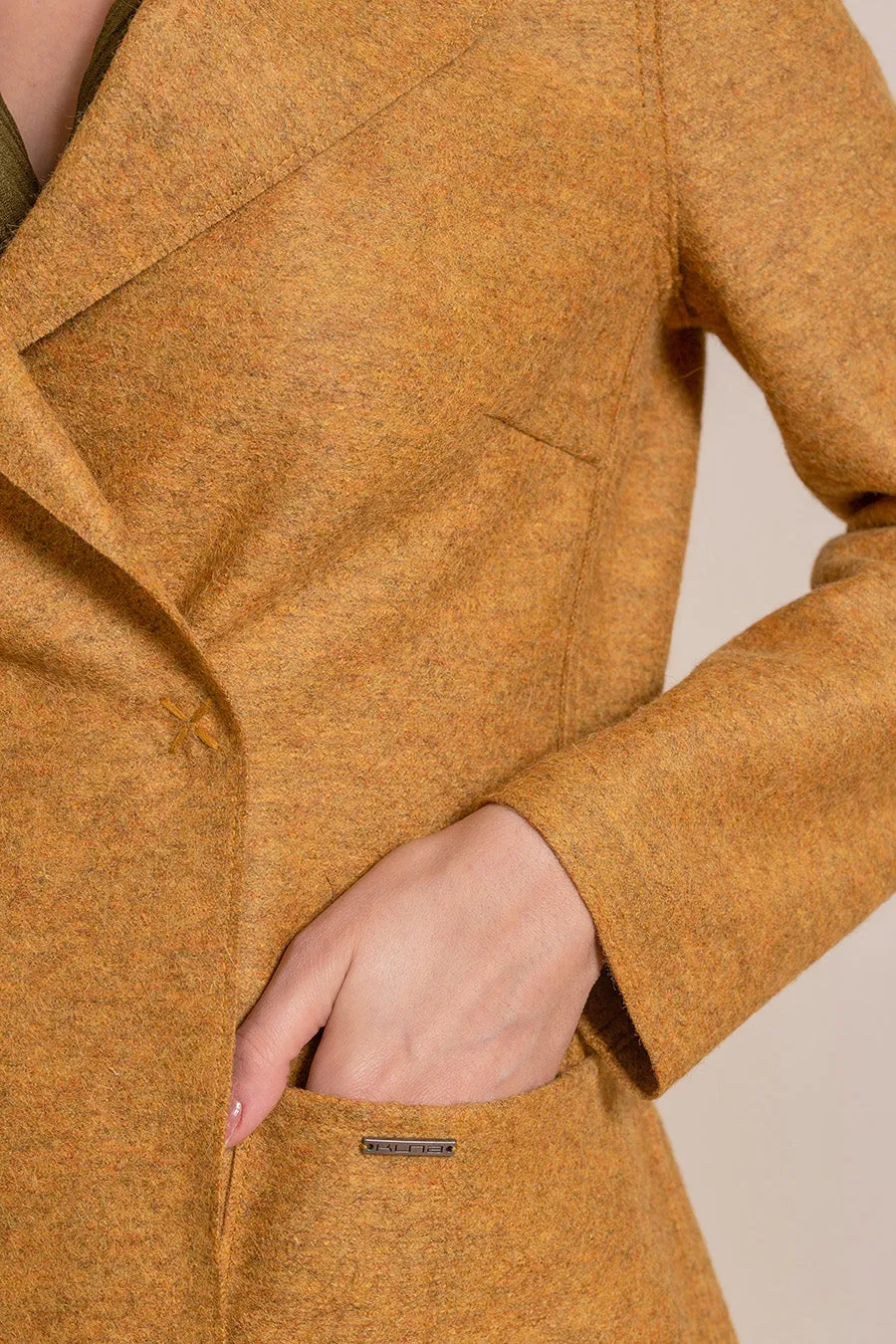 Vederetro Coat Alpaca & Wool Color Curry