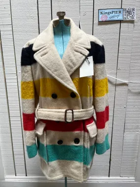 Vintage 60's Hudson's Bay Company Point Blanket Coat with Belt, Made in Canada, Chest 40”