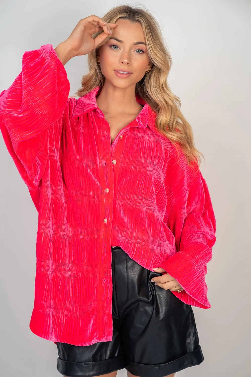 White Birch Velvet Wrinkle Shirt